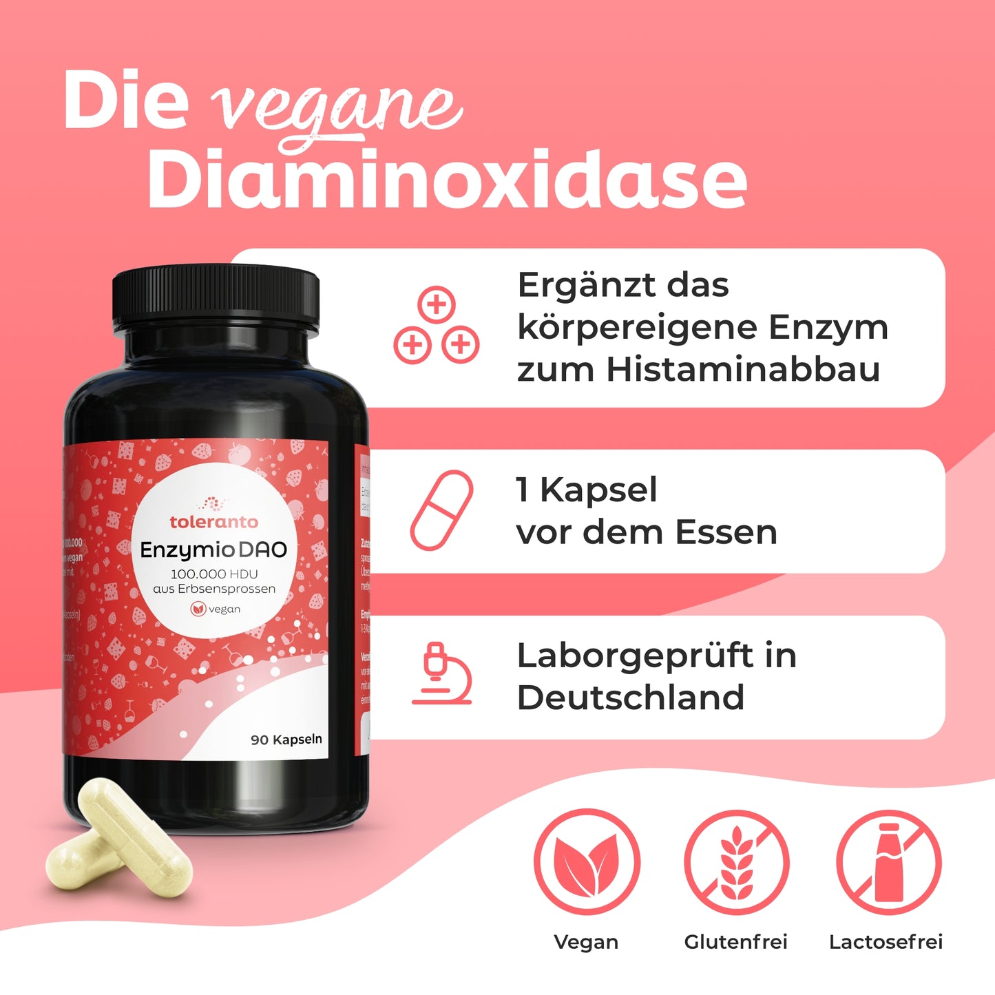 Enzymio DAO hochdosiert und vegan